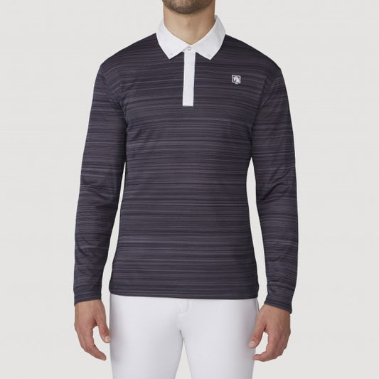 Mens Ombre Long Sleeve Polo