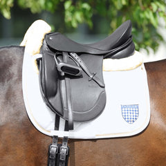 the passier dressage saddle corona II on a brown horse