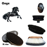 HorseHaus Grooming Set "Black Onyx" - XL Brushes for Black, Sensitive Horses