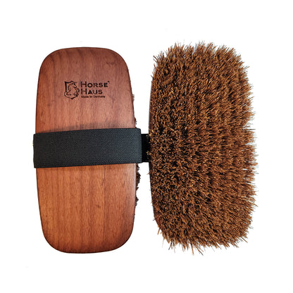 brown medium stiff coco fiber horse brush